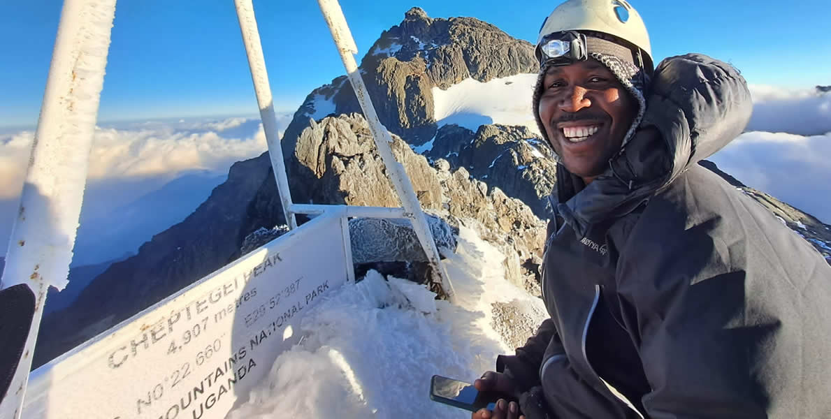 chepetegei peak in Rwenzori Mountains